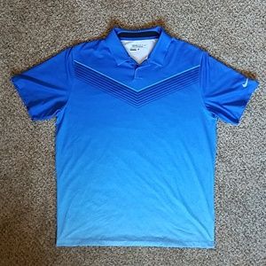 Men's Blue Ombre Golf Shirt